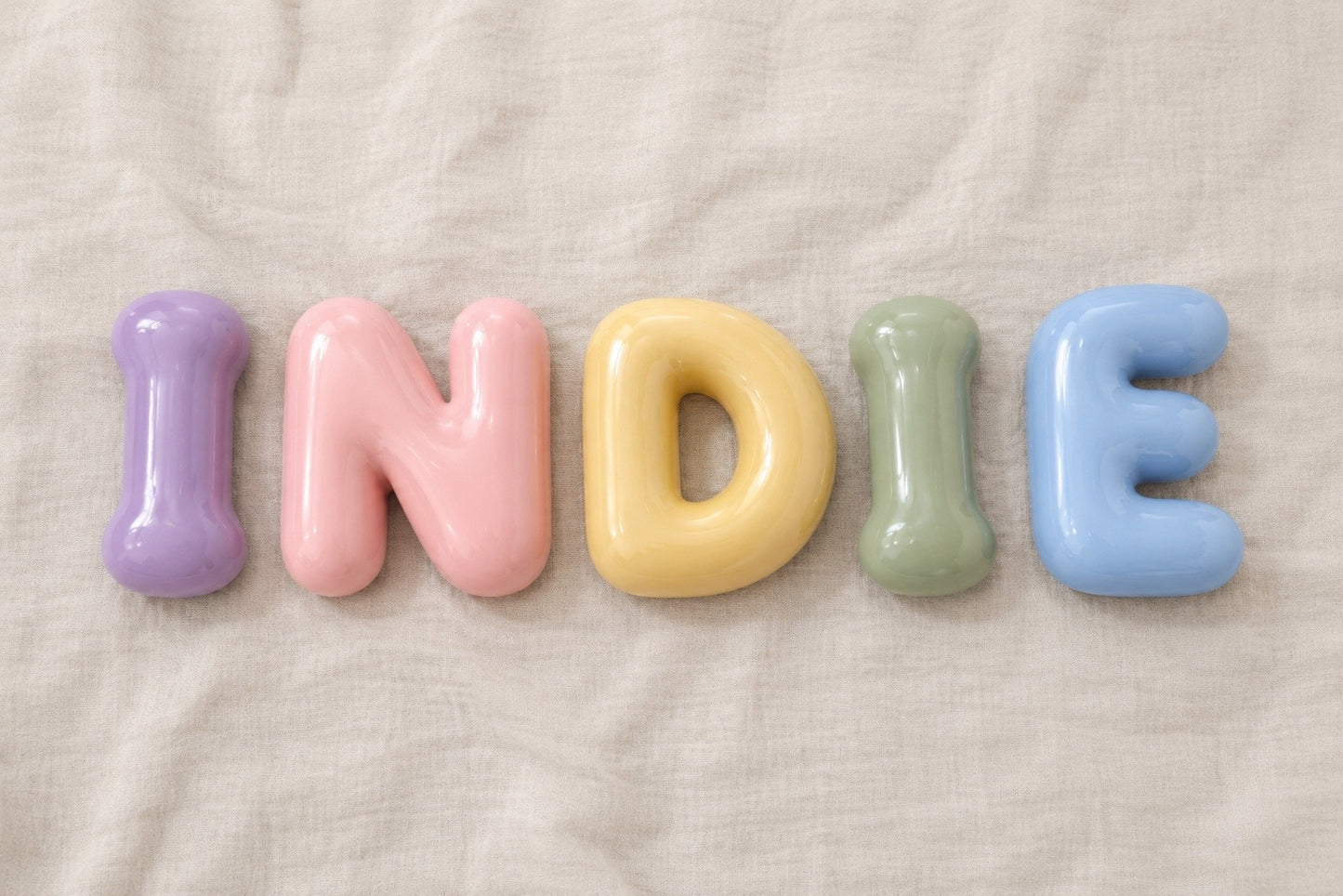 Coloured Letters with Signature Shine